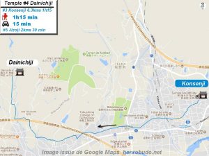 Access Google maps temple #4 : Dainichiji The 88 temples Shikoku pilgrimage ( Henro Michi )