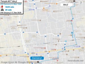 Access Google maps temple #17 : Idoji The 88 temples Shikoku pilgrimage ( Henro Michi )