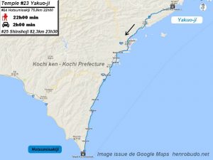 Accèder à pied au vingt-quatrième temple : Hotsumisakiji du pèlerinage de Shikoku (Shikoku hachijū hakkasho)